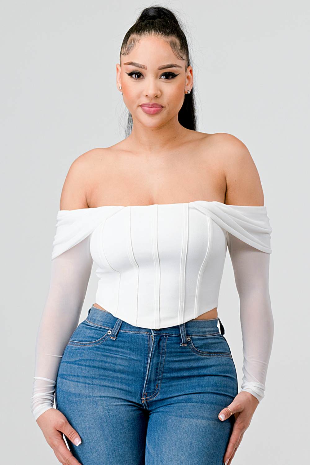 Off-Shoulder Corset Top