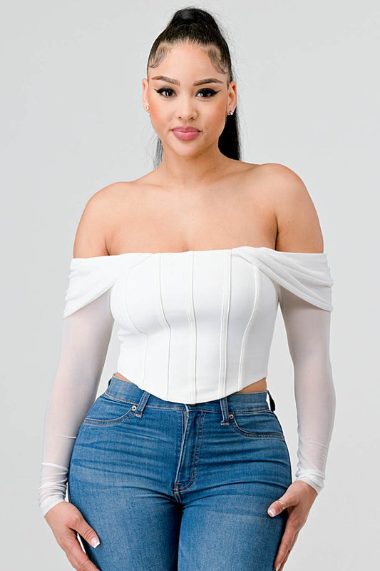 Off-Shoulder Corset Top