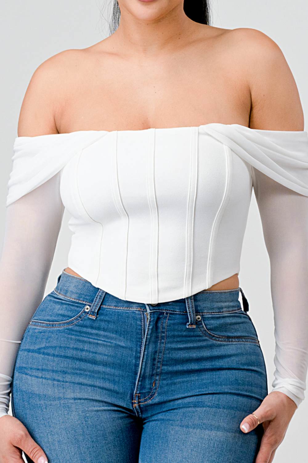 Off-Shoulder Corset Top