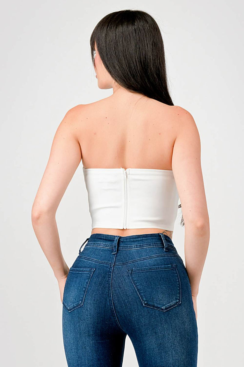 Lace-Up Bustier Tube Top