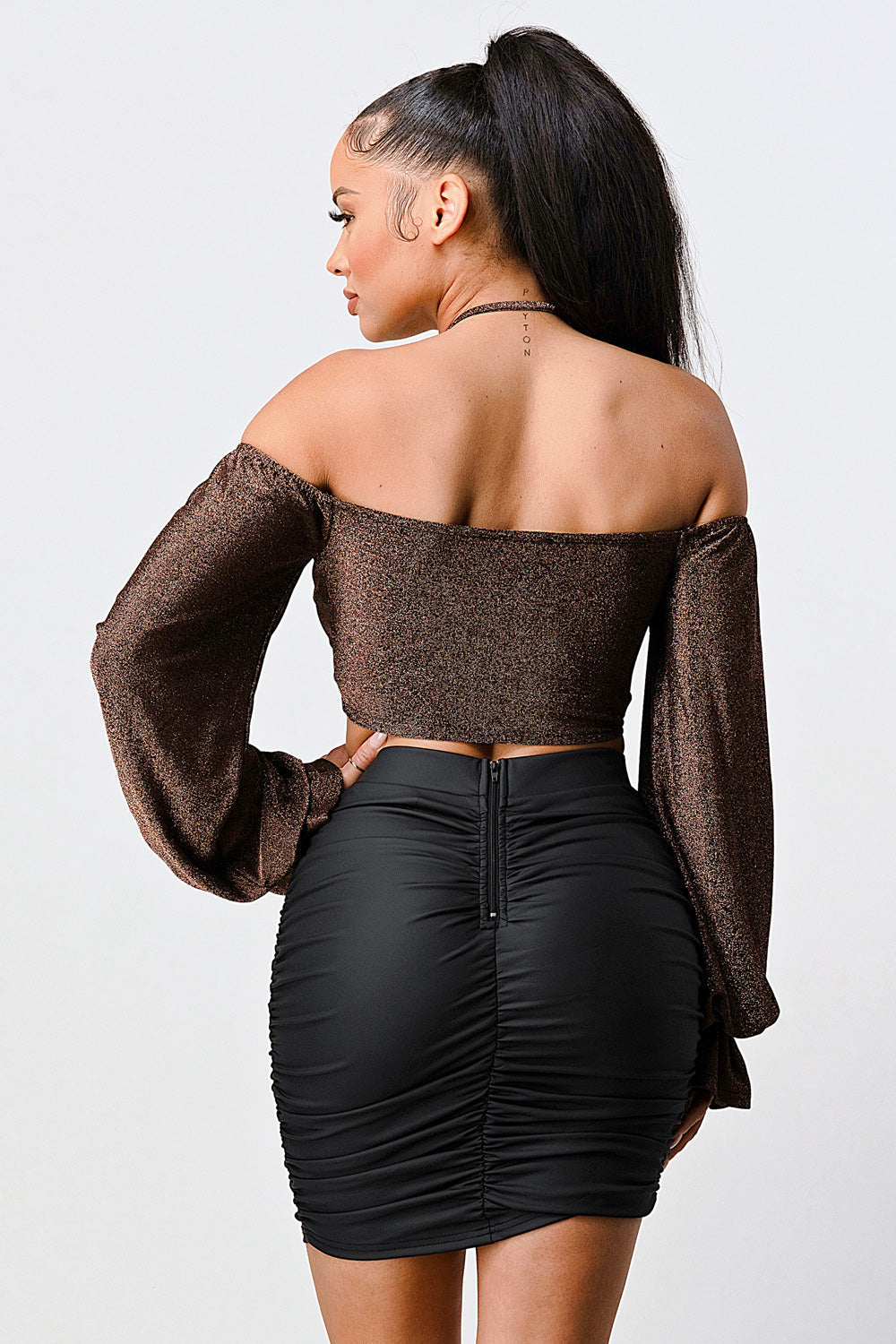 Chic Shirred Halter Elegant Top