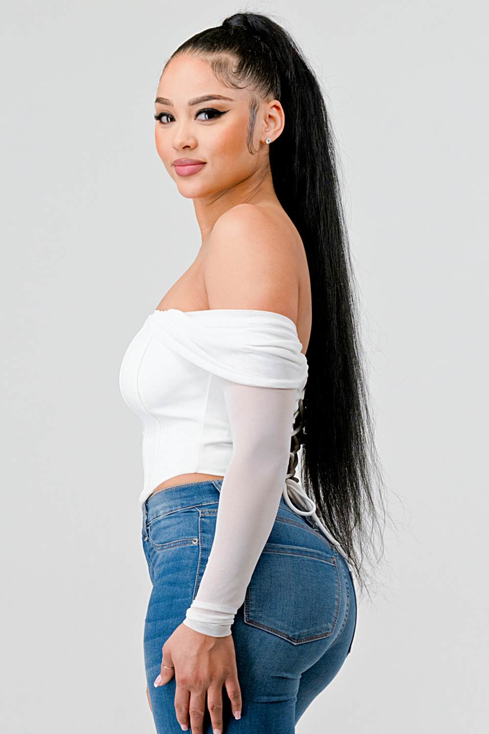 Off-Shoulder Corset Top