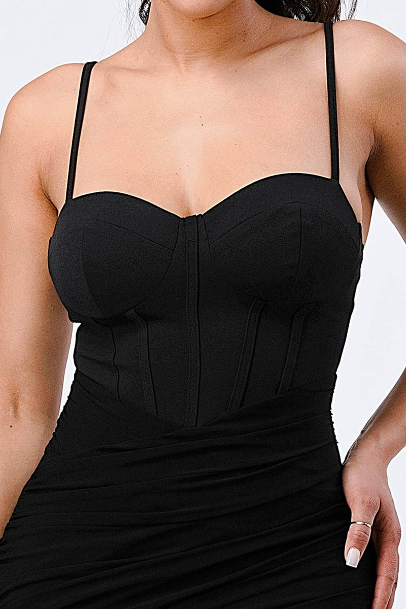 Contrast Wrap Mini Dress