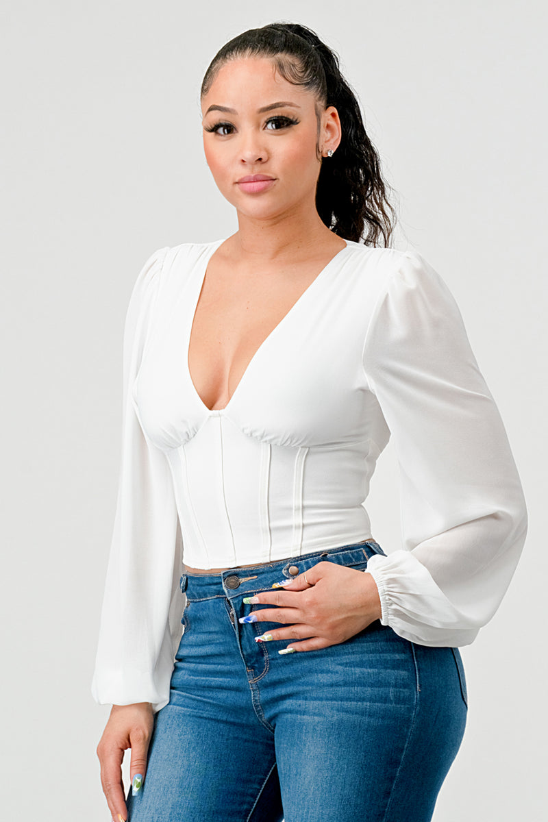 Lace-Up Bustier Top