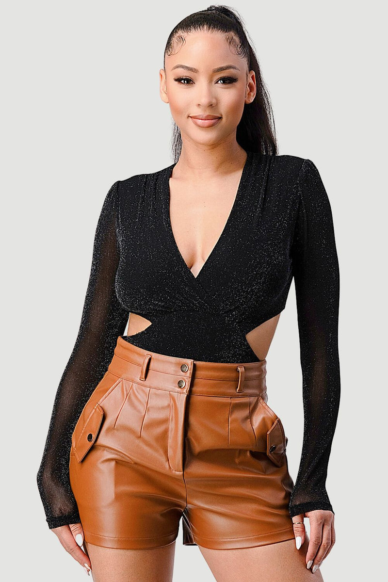 Sparkling V-Cut Bodysuit