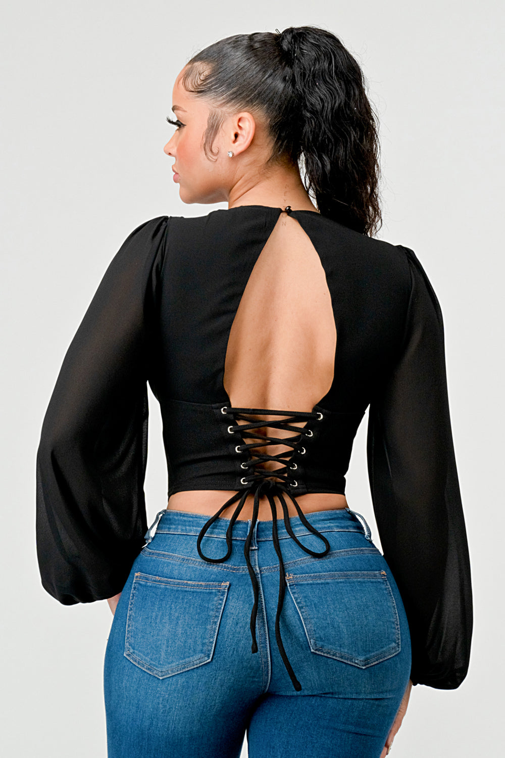 Lace-Up Bustier Top