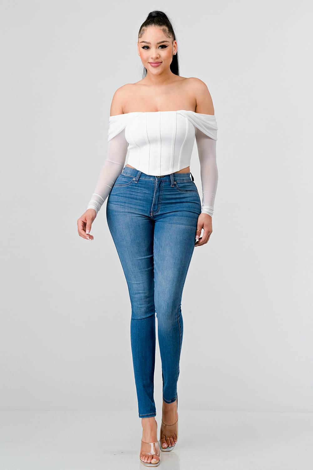 Off-Shoulder Corset Top