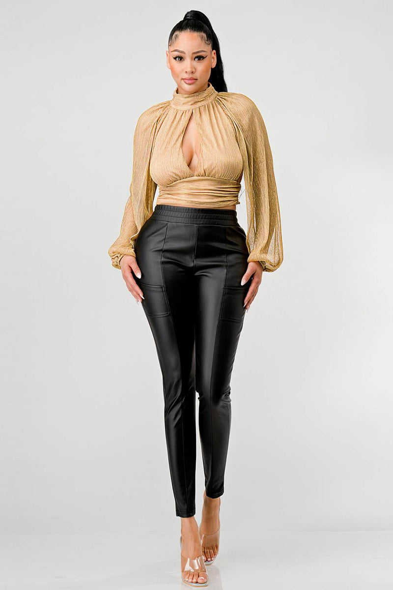 Sheer Bell Sleeves Top