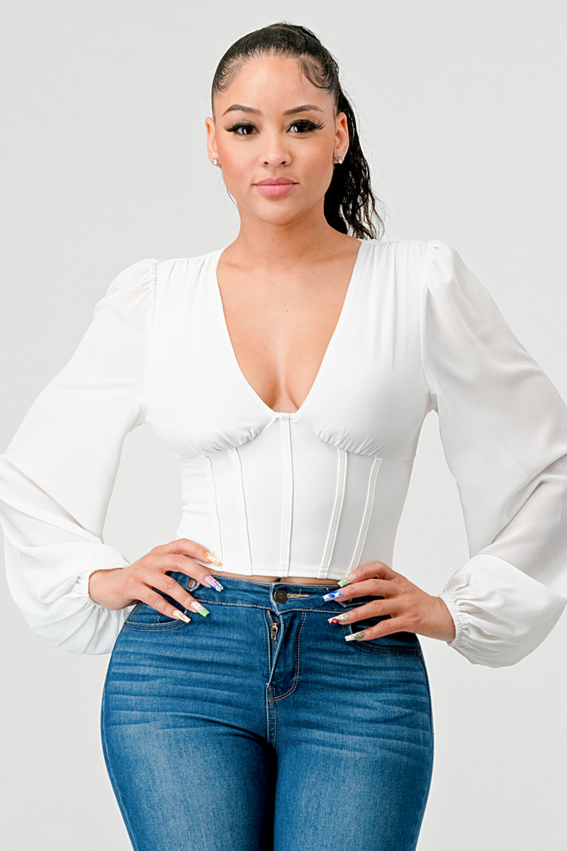 Lace-Up Bustier Top