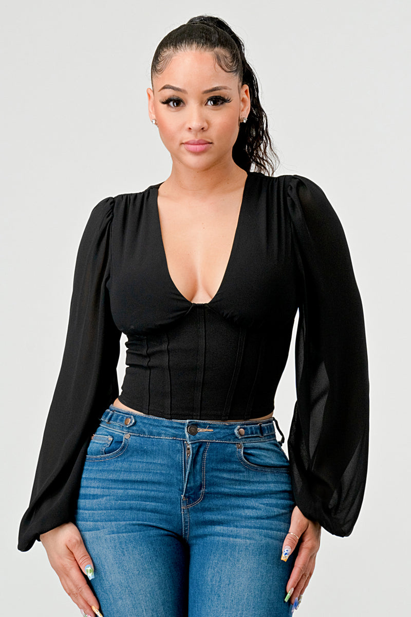 Lace-Up Bustier Top