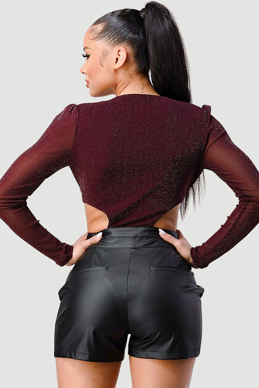 Sparkling V-Cut Bodysuit