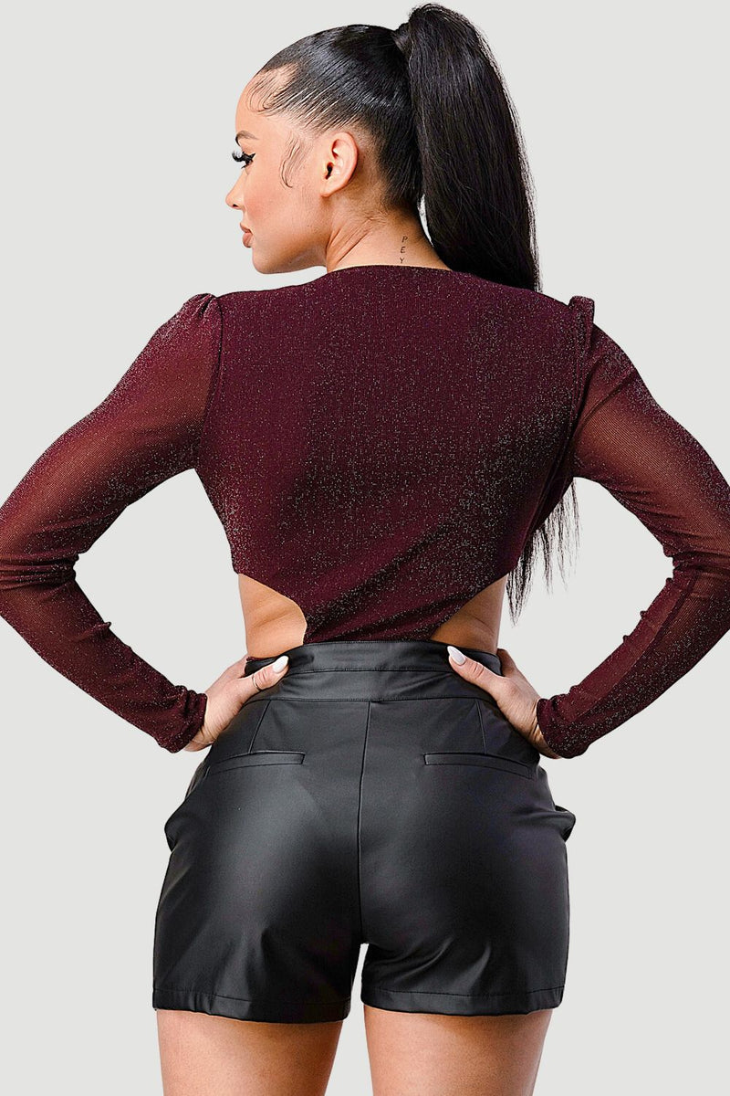Sparkling V-Cut Bodysuit