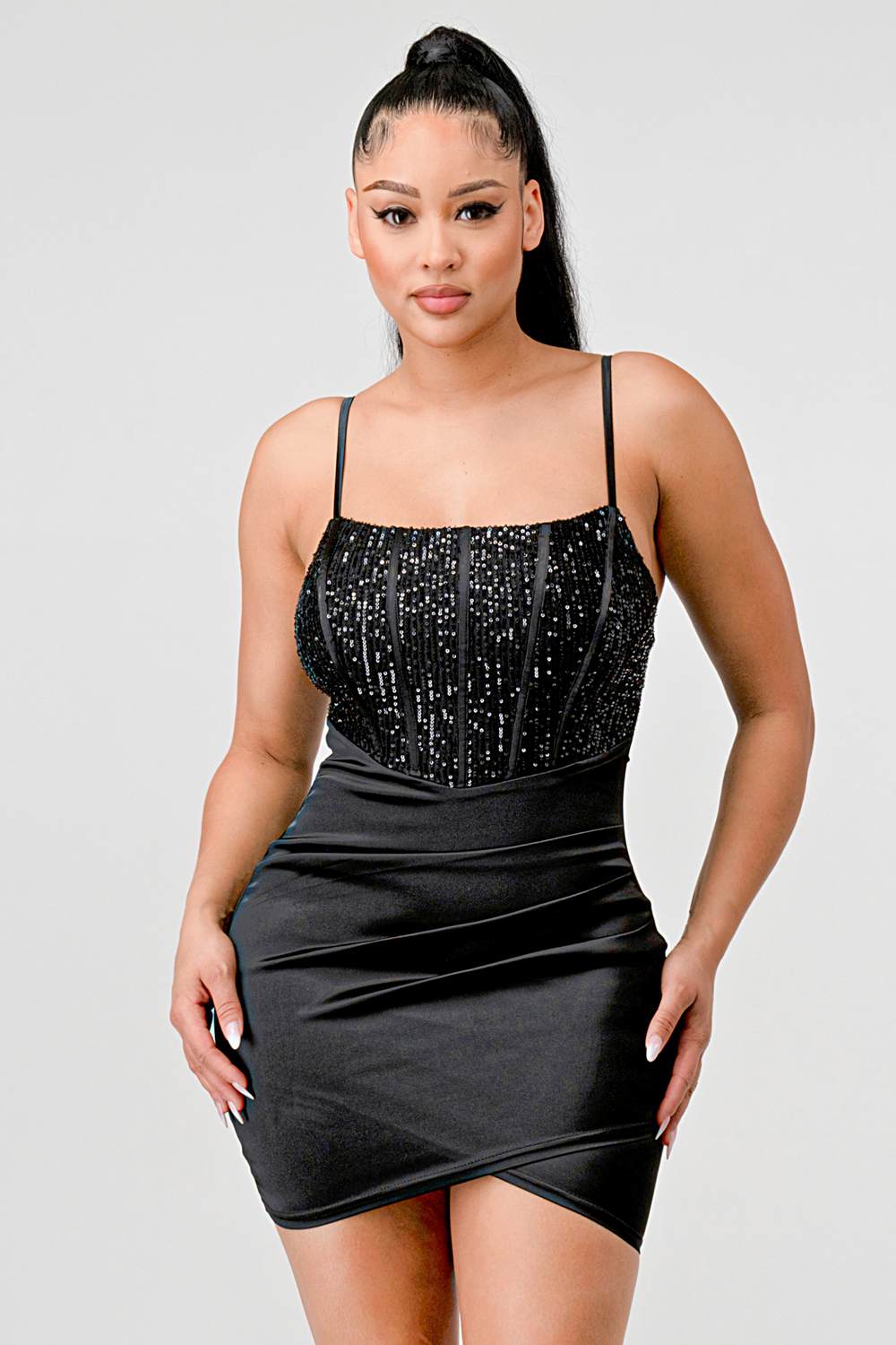 Dazzling Sequin Corset Mini Dress Divine Silhouette Dazzling Sequin Corset Mini Dress Divine Silhouette