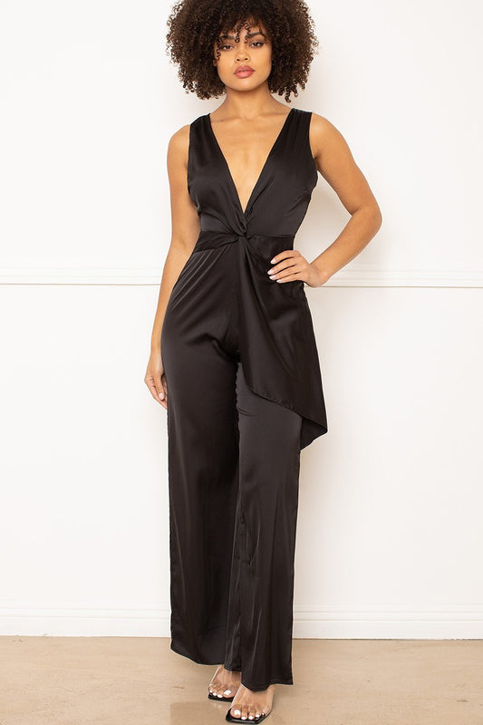 Combinaison en satin extensible