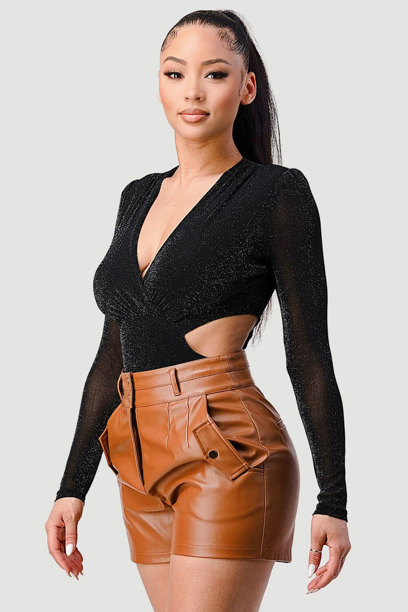 Sparkling V-Cut Bodysuit