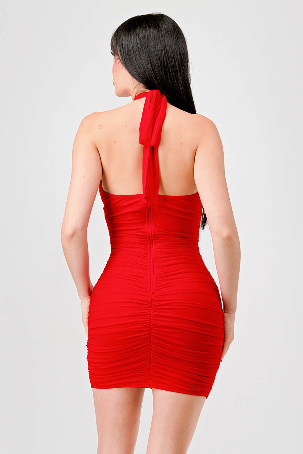 Mesh Gold Belted Mini Dress