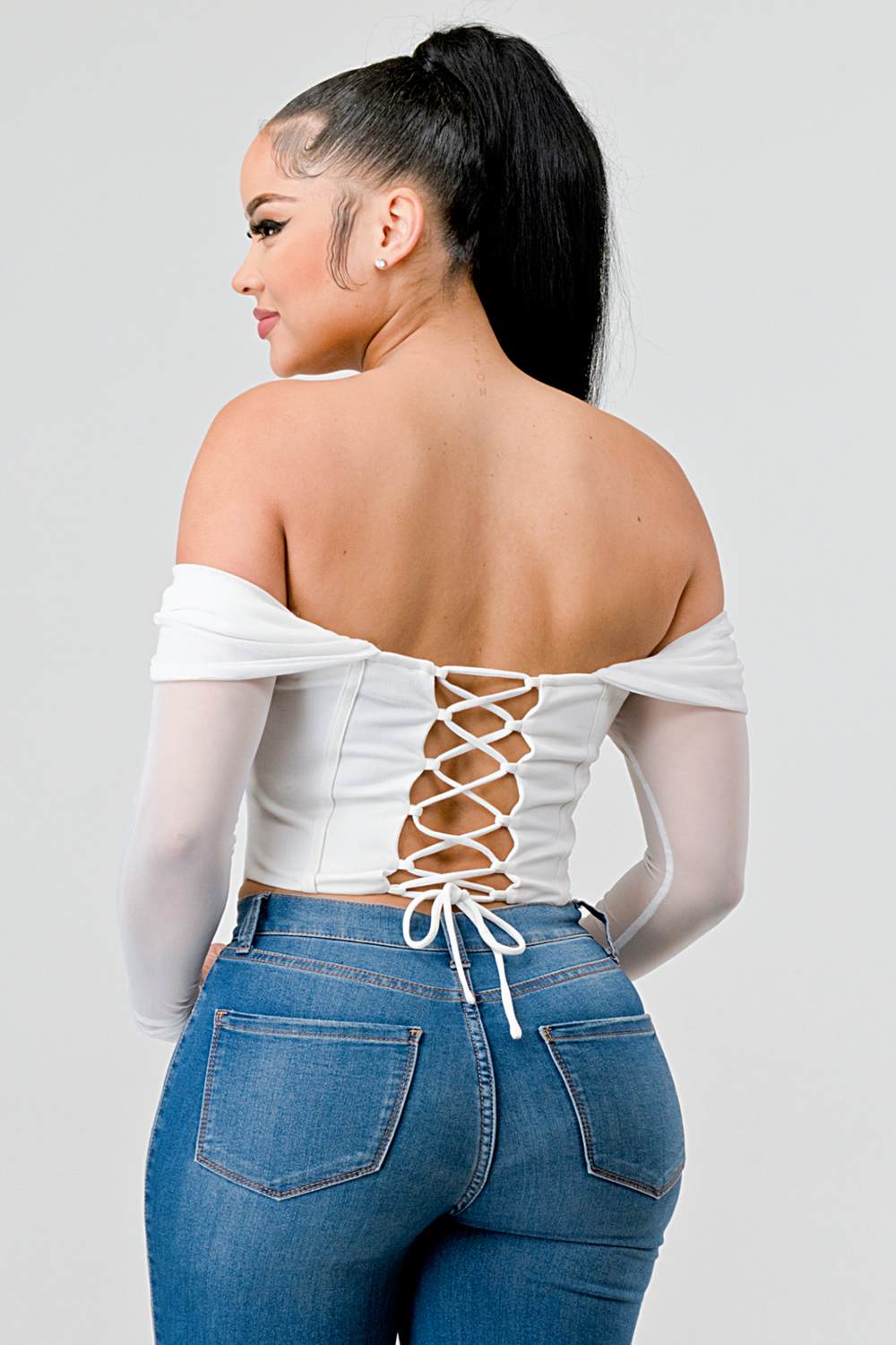Off-Shoulder Corset Top