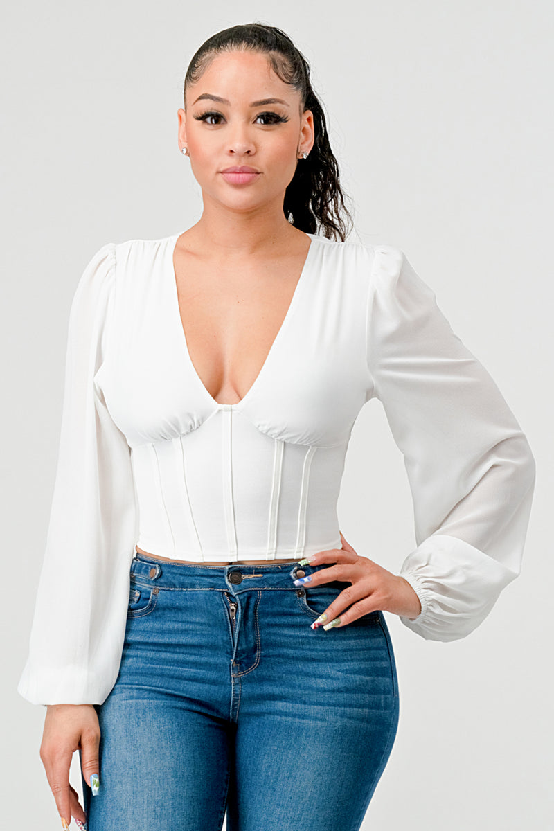 Lace-Up Bustier Top
