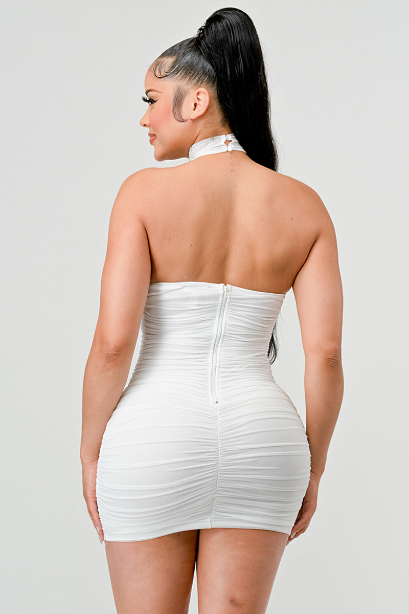 Radiant Rhinestone Mesh Dress