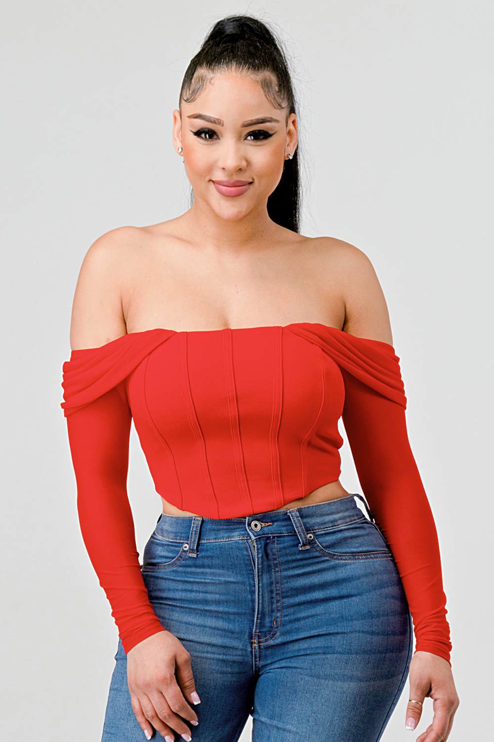 Off-Shoulder Corset Top