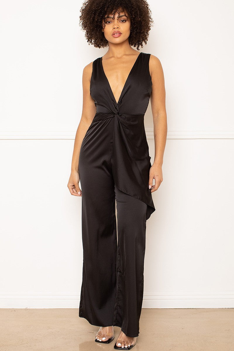 Combinaison en satin extensible