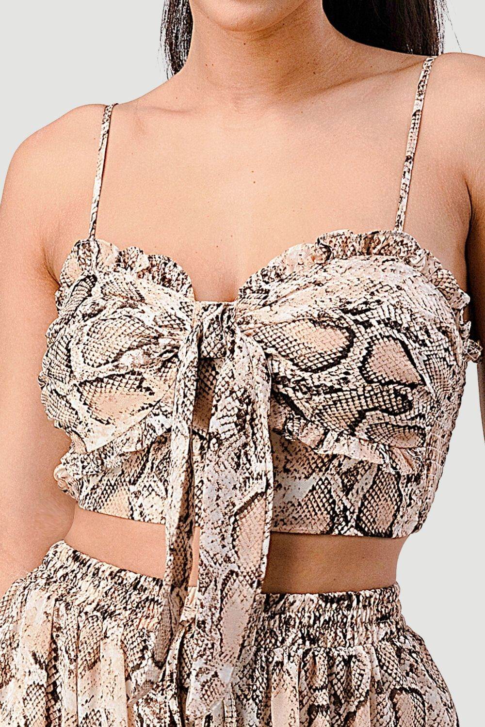 Sultry Snake Print Bustier Set